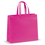 Sac en non-tissé laminé mat, plusieurs couleurs, anses assortie couleur rose