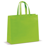 Sac en non-tissé laminé mat, plusieurs couleurs, anses assortie couleur vert lime