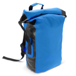 Sac à dos roll-top imperméable avec bretelles rembourrées 25L couleur bleu