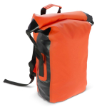 Sac à dos roll-top imperméable avec bretelles rembourrées 25L couleur orange