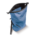 Sac à dos roll-top résistant à l'eau avec poche frontale 22L couleur bleu cinquième vue