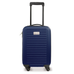 Valise cabine à 4 roues avec plaque métallique pour marquage couleur bleu