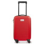 Valise cabine à 4 roues avec plaque métallique pour marquage couleur rouge deuxième vue