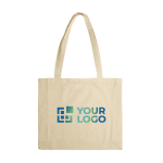 Grand sac en coton avec certification OEKO-TEX avec soufflet 140 g/m2 vue principale