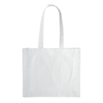Grand sac en coton OEKO-TEX de couleurs avec soufflet 140 g/m2 couleur blanc deuxième vue