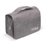 Trousse de toilette pliable avec compartiments et crochet couleur gris