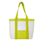 Sac filet pour la plage avec couleurs et poche frontale couleur vert clair troisième vue