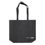 Sac écologique en RPET avec soufflet et poignées assorties 100 g/m2 couleur noir deuxième vue
