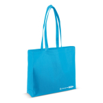Sac écologique en RPET avec soufflet et poignées assorties 100 g/m2 couleur bleu