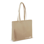 Sac écologique en RPET avec soufflet et poignées assorties 100 g/m2 couleur beige