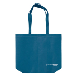 Sac écologique en RPET avec soufflet et poignées assorties 100 g/m2 couleur bleu foncé deuxième vue