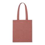 Sac en coton recyclé avec poignées résistantes et capacité de 5 kg couleur rouge deuxième vue
