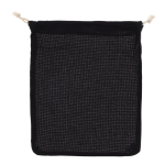 Sac réutilisable en coton pour fruits et légumes 25x30 cm couleur noir