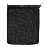Sac réutilisable en coton pour fruits et légumes 25x30 cm couleur noir deuxième vue