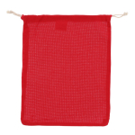 Sac réutilisable en coton pour fruits et légumes 25x30 cm couleur rouge