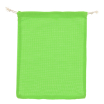 Sac réutilisable en coton pour fruits et légumes 25x30 cm couleur vert lime