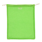 Sac réutilisable en coton pour fruits et légumes 25x30 cm couleur vert lime deuxième vue