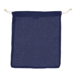 Sac réutilisable en coton pour fruits et légumes 25x30 cm couleur bleu foncé