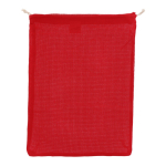 Sac réutilisable en coton pour fruits et légumes 30x40 cm couleur rouge