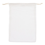 Sac réutilisable en coton pour fruits et légumes 30x40 cm couleur blanc