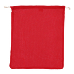 Sac réutilisable en coton pour fruits et légumes 40x45 cm couleur rouge