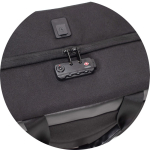 Sac de voyage en RPET avec double compartiment pour vêtements 23L couleur noir quatrière vue