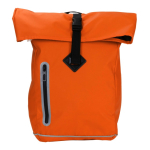 Sac à dos roll-top imperméable avec détails réfléchissants couleur orange deuxième vue