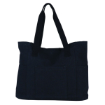 Sac de courses en toile recyclée avec effet lavé 290 g/m2 couleur gris foncé