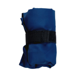 Sac pliable en polyester pour les courses avec poignées noires couleur bleu deuxième vue