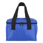 Grande glacière carrée en polyester avec anses pour le transport couleur bleu deuxième vue