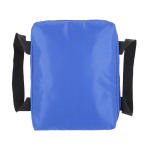 Grande glacière carrée en polyester avec anses pour le transport couleur bleu troisième vue