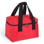 Grande glacière carrée en polyester avec anses pour le transport couleur rouge