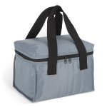 Grande glacière carrée en polyester avec anses pour le transport couleur gris