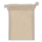 Sac cadeau en coton avec certification OEKO-TEX 10x14 cm couleur beige