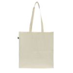 Sac en coton Fairtrade avec capacité de 10 kg et 140 g/m2 couleur beige troisième vue