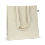 Sac en coton Fairtrade avec capacité de 10 kg et 140 g/m2 couleur beige quatrière vue