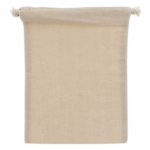 Sac cadeau en coton avec certification OEKO-TEX 15x20 cm couleur beige