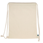 Sac avec fonction de sac à dos en coton FairTrade 140 g/m2 couleur beige deuxième vue