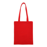 Sac en toile de coton de couleur avec certification OEKO-TEX 280 g/m2 couleur rouge deuxième vue