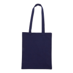 Sac en toile de coton de couleur avec certification OEKO-TEX 280 g/m2 couleur bleu foncé deuxième vue