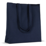 Sac en toile de coton de couleur avec certification OEKO-TEX 280 g/m2 couleur bleu foncé troisième vue