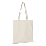 Sac en coton OEKO-TEX avec poignées longues 220 g/m2 couleur beige
