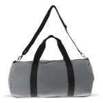 Sac de sport réfléchissant avec double poignée et poche zippée couleur gris troisième vue
