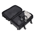 Valise à roulettes avec poignée télescopique, d'une capacité de 38 L couleur noir troisième vue