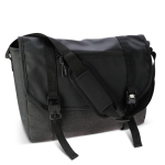 Mallette pour ordinateur style messager RPET avec poignée rembourrée couleur noir