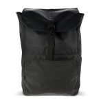 Sac à dos pour ordinateur portable en RPET avec poches latérales 15'' couleur noir troisième vue