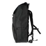 Sac à dos pour ordinateur portable en RPET avec poches latérales 15'' couleur noir cinquième vue