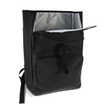 Sac à dos pour ordinateur portable en RPET avec poches latérales 15'' couleur noir septième vue