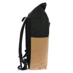 Sac à dos roll-top en RPET et liège avec pochette pour ordinateur 15'' couleur noir sixième vue