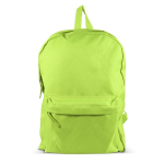 Classique sac à dos en RPET en plusieurs couleurs avec poche frontale couleur vert lime troisième vue